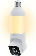 WYZE Bulb Cam Security Camera, 2K HD Outdoor Light Bulb Camera, Color Night Vision, Dimmable LED Bulb, Motion Detection, Siren Alarm, Works w/Alexa/Google Assistant. Free Expert Support