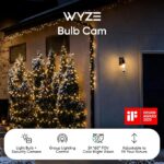 WYZE Bulb Cam Security Camera, 2K HD Outdoor Light Bulb Camera, Color Night Vision, Dimmable LED Bulb, Motion Detection, Siren Alarm, Works w/Alexa/Google Assistant. Free Expert Support - Image 3