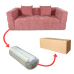 2026 modern wholesale compression living room sofa furniture vacuum small package linen fabric velvet couch sofa set