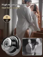 A901 360° Panoramic Wireless Home Security Camera – [Upgraded ultra-invisible] No-plug camera